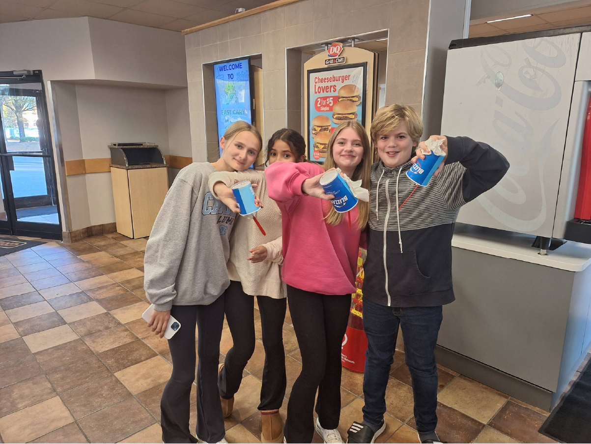 Commitment-to-Customer-Service Group of teenagers with upside down ice cream cones