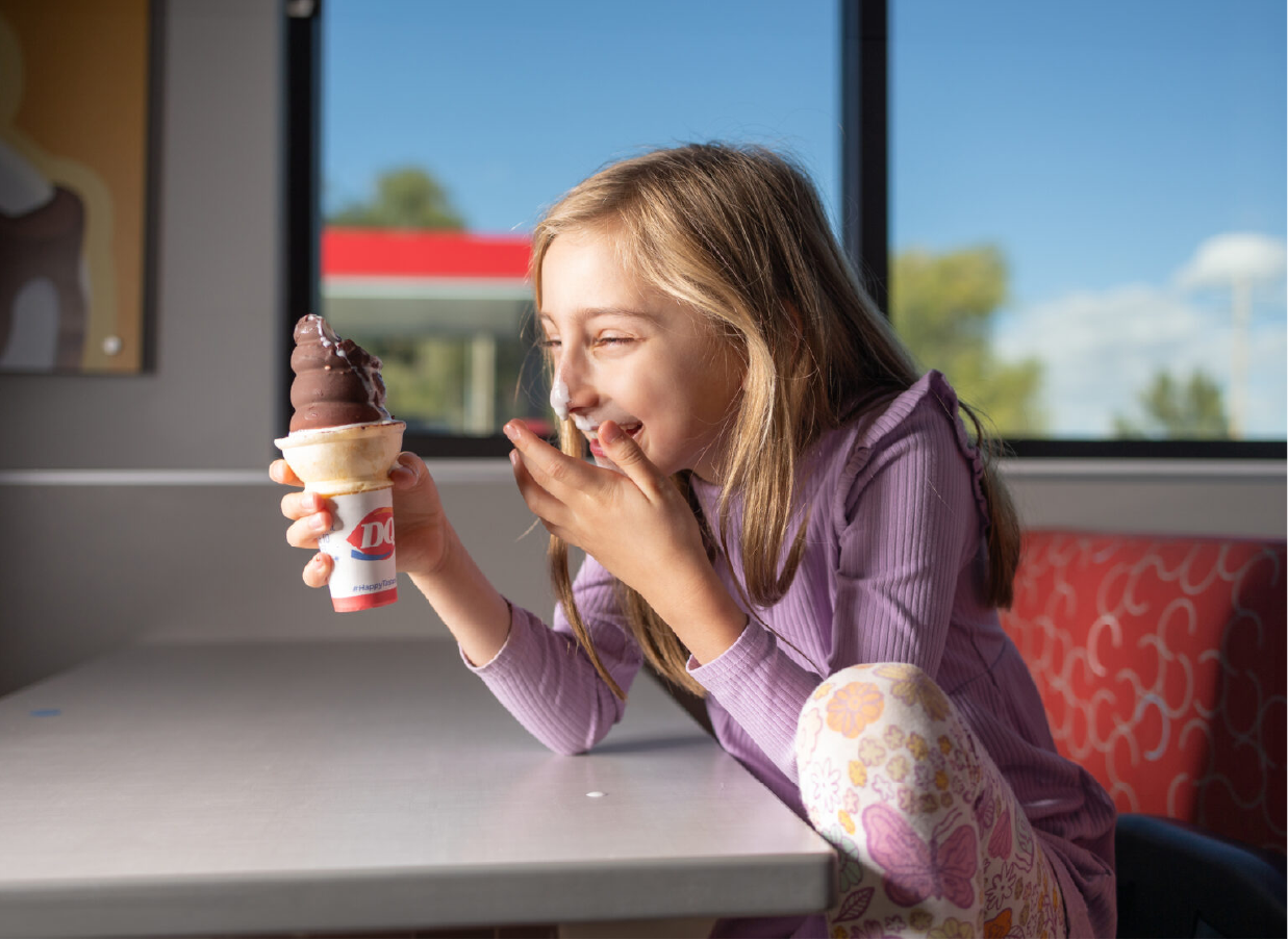 MAD-Treats-Inc-Difference Smiling blonde girl with ice cream on her nose